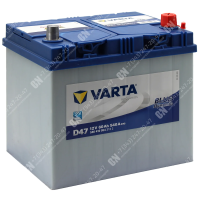 Аккумулятор автомобильный 12В 60Ач Varta Bue Dynamic D47 Asia обратной полярности
