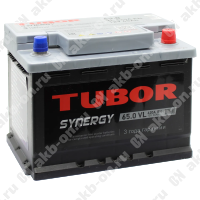Аккумулятор автомобильный 12В 65Ач TUBOR SYNERGY обратной полярности 
