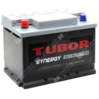 Аккумулятор автомобильный 12В 65Ач TUBOR SYNERGY прямой полярности