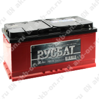 Аккумулятор автомобильный 12В 90Ач РусБат прямой полярности