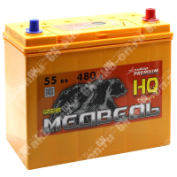 Аккумулятор автомобильный 12В 55Ач Медведь Са/Са Asia 65B24L обратной полярности