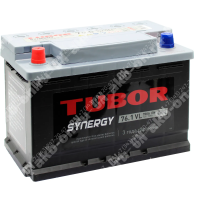 Аккумулятор автомобильный 12В 76Ач TUBOR SYNERGY прямой полярности