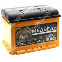 Аккумулятор автомобильный 12В 62Ач Тюменский Медведь обратной полярности 