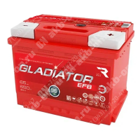 Аккумулятор автомобильный 12В 65Ач Gadiator EFB обратной полярности 