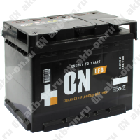 Аккумулятор автомобильный 12В 65Ач ON EFB прямой полярности