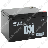 Аккумулятор тяговый 12В 12 Ач ON AGM