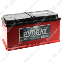 Аккумулятор автомобильный 12В 90Ач РусБат обратной полярности 