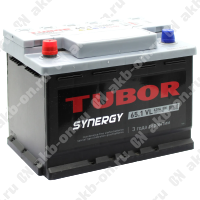 Аккумулятор автомобильный 12В 65Ач TUBOR SYNERGY прямой полярности