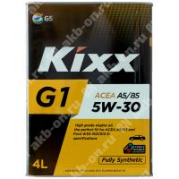 Масло моторное KIXX G1 5W-30 SN A5/B5 синтетическое 4 л
