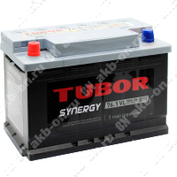 Аккумулятор автомобильный 12В 76Ач TUBOR SYNERGY прямой полярности