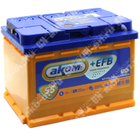 Аккумулятор автомобильный 12В 55Ач АКОМ +EFB прямой полярности