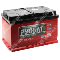 Аккумулятор автомобильный 12В 75Ач РусБат прямой полярности 