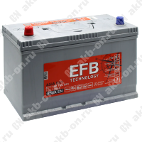 Аккумулятор автомобильный 12В 100Ач TUBOR Asia EFB 105D31R прямой полярности