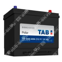 Аккумулятор автомобильный 12В 60Ач TAB Polar Asia 55D23L обратной полярности  
