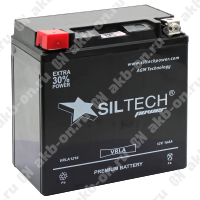 Аккумулятор мотоциклетный 12В 16Ач SILTECH AGM прямой полярности YTX16-BS