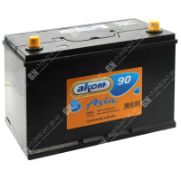 Аккумулятор автомобильный 12В 90Ач АКОМ Asia 90D31L обратной полярности 