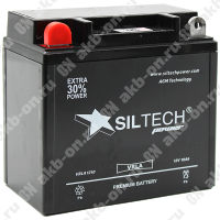 Аккумулятор мотоциклетный 12В 10Ач SILTECH AGM прямой полярности 12N9-3B