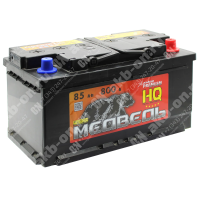 Аккумулятор автомобильный 12В 85Ач Медведь Са/Са обратной полярности  низ.