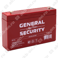 Аккумулятор 6В 7,2Ач General Sequrity KL AGM