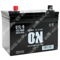 Аккумулятор мотоциклетный 12В 24Ач ON AGM прямой полярности U1L-9