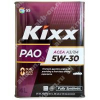 Масло моторное KIXX PAO 5W-30 SN A3/B4 синтетическое 4 л