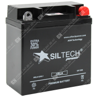 Аккумулятор мотоциклетный 12В 5Ач SILTECH AGM обратной полярности 12N5L-BS