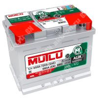 Аккумулятор автомобильный 12В 60Ач Mutlu AGM обратной полярности