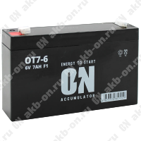 Аккумулятор тяговый 6В 7 Ач ON AGM