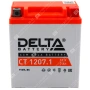 Аккумулятор мотоциклетный 12В 7Ач Delta CT AGM обратной полярности YTX7L-BS