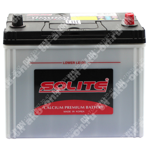 Аккумулятор автомобильный 12В 50Ач Solite Asia 65B24L обратной полярности