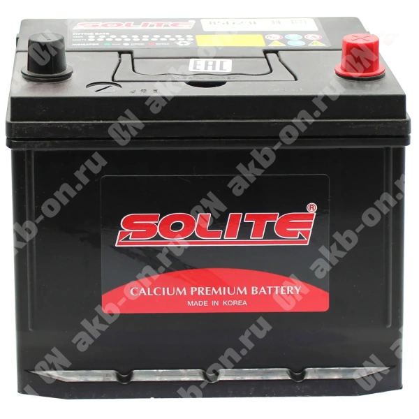 Аккумулятор автомобильный 12В 65Ач Solite Asia 75D23L обратной полярности