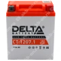 Аккумулятор мотоциклетный 12В 7Ач Delta CT AGM обратной полярности YTX7L-BS