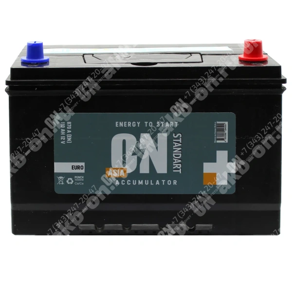 Аккумулятор автомобильный 12В 110Ач ON Asia 115D31L обратной полярности  