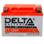Аккумулятор мотоциклетный 12В 9Ач Delta CT AGM  прямой полярности YTX9-BS