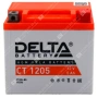 Аккумулятор мотоциклетный 12В 5Ач Delta CT AGM обратной полярности YTX5L-BS