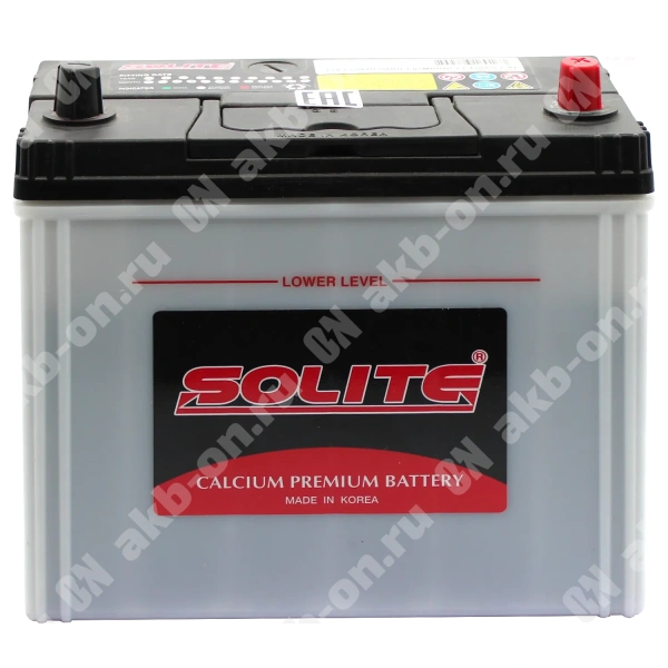 Аккумулятор автомобильный 12В 50Ач Solite Asia 65B24L обратной полярности