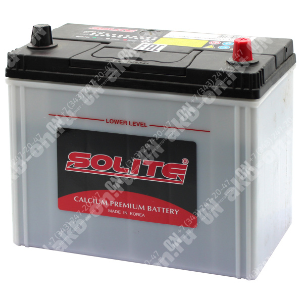 Аккумулятор автомобильный 12В 50Ач Solite Asia 65B24L обратной полярности