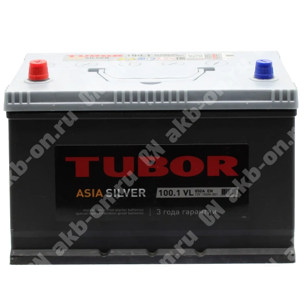 Аккумулятор автомобильный 12В 100Ач TUBOR Siver Asia 105D31R прямой полярности
