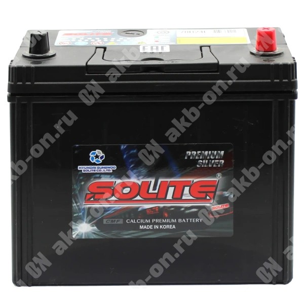 Аккумулятор автомобильный 12В 59Ач Solite Siver Asia 75B24L обратной полярности