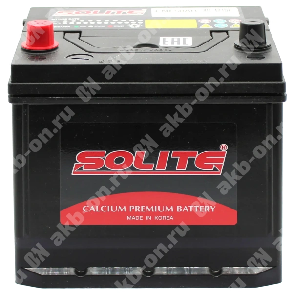 Аккумулятор автомобильный 12В 50Ач Solite CMF прямой полярности укороч.