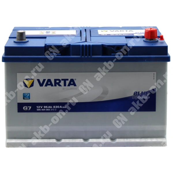 Аккумулятор автомобильный 12В 95Ач Varta Bue Dynamic G7 Asia обратной полярности