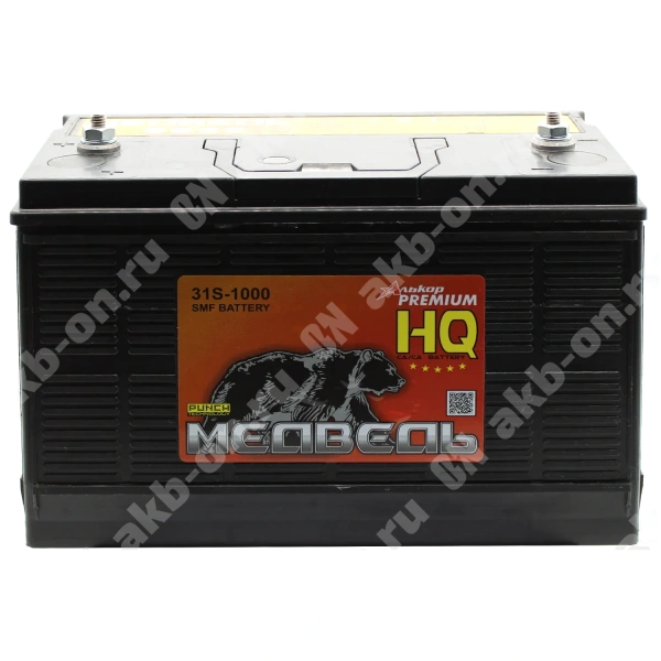 Аккумулятор автомобильный 12В 120Ач Медведь Са/Са  31S-1000 винт