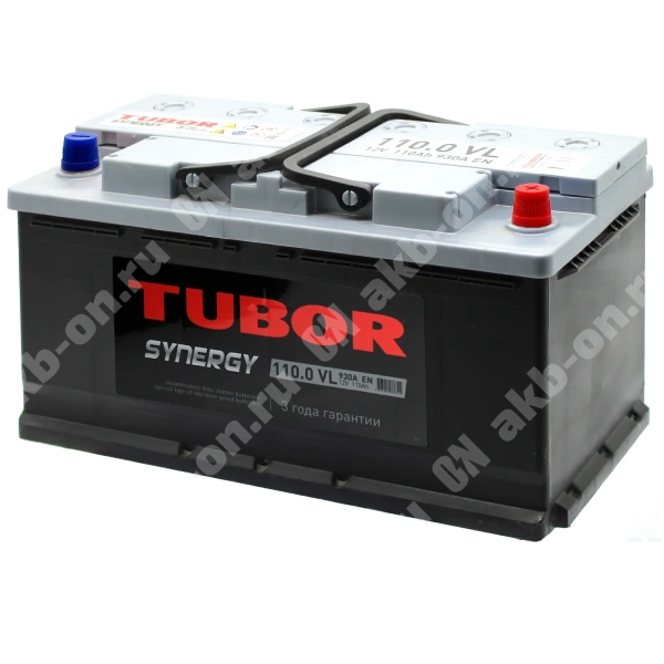 Аккумулятор автомобильный 12В 110Ач TUBOR SYNERGY обратной полярности
