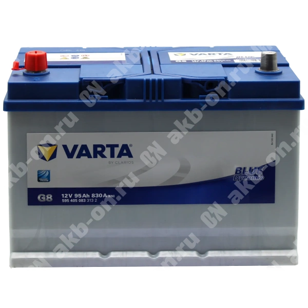 Аккумулятор автомобильный 12В 95Ач Varta Bue Dynamic G8 Asia прямой полярности