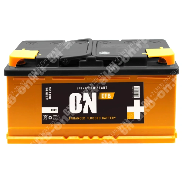 Аккумулятор автомобильный 12В 100Ач ON EFB обратной полярности  