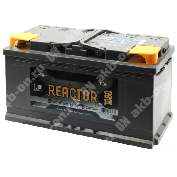 Аккумулятор автомобильный 12В 100Ач Реактор обратной полярности 