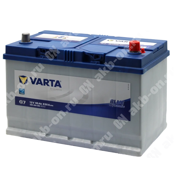 Аккумулятор автомобильный 12В 95Ач Varta Bue Dynamic G7 Asia обратной полярности