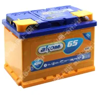 Аккумулятор автомобильный 12В 65Ач АКОМ обратной полярности 