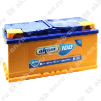 Аккумулятор автомобильный 12В 100Ач АКОМ обратной полярности 