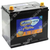 Аккумулятор автомобильный 12В 65Ач АКОМ Asia +EFB 65D23L обратной полярности 